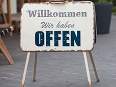 Willkommen - Wir haben geöffnet