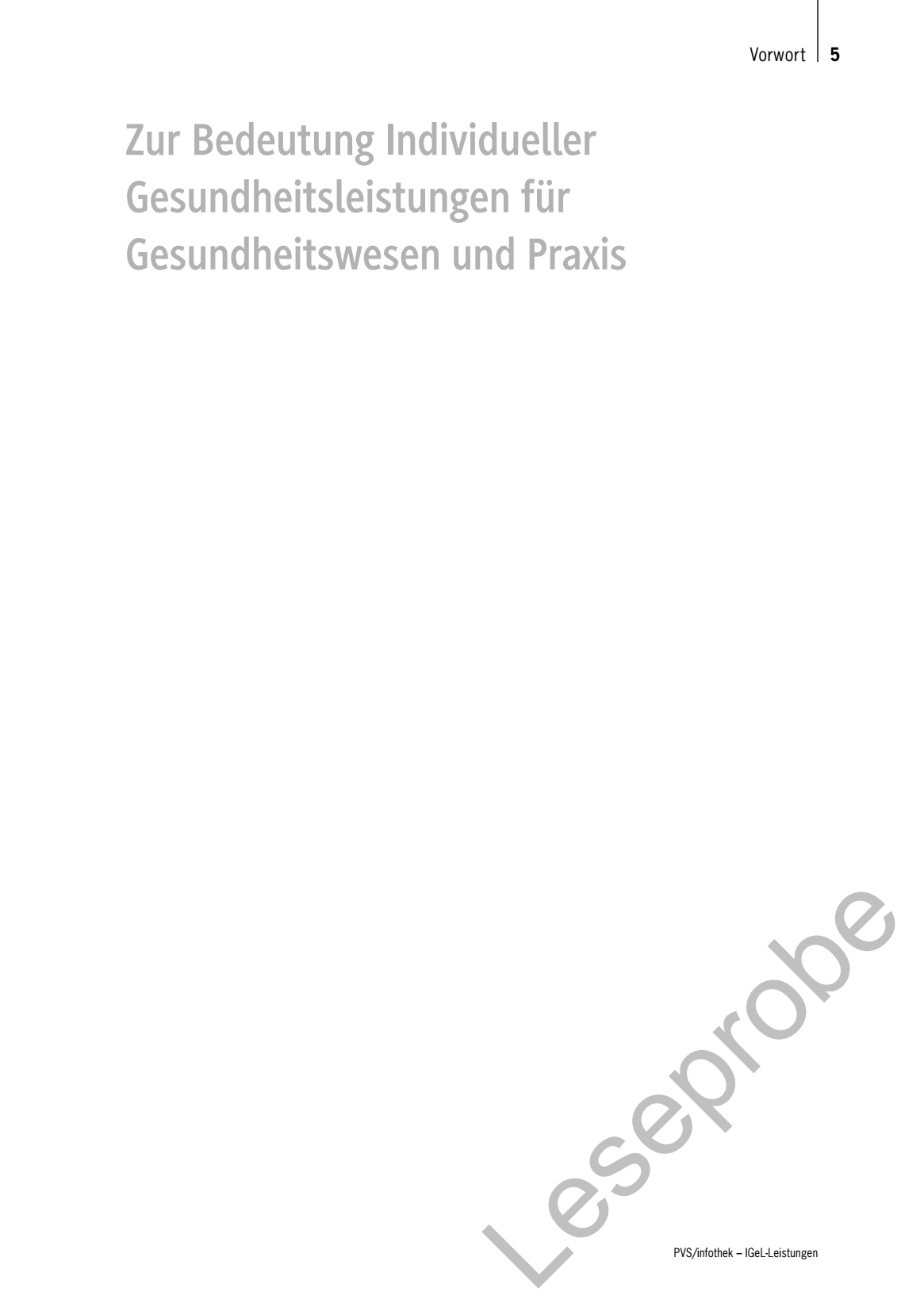 Bedeutung Individueller Gesundheitsleistungen