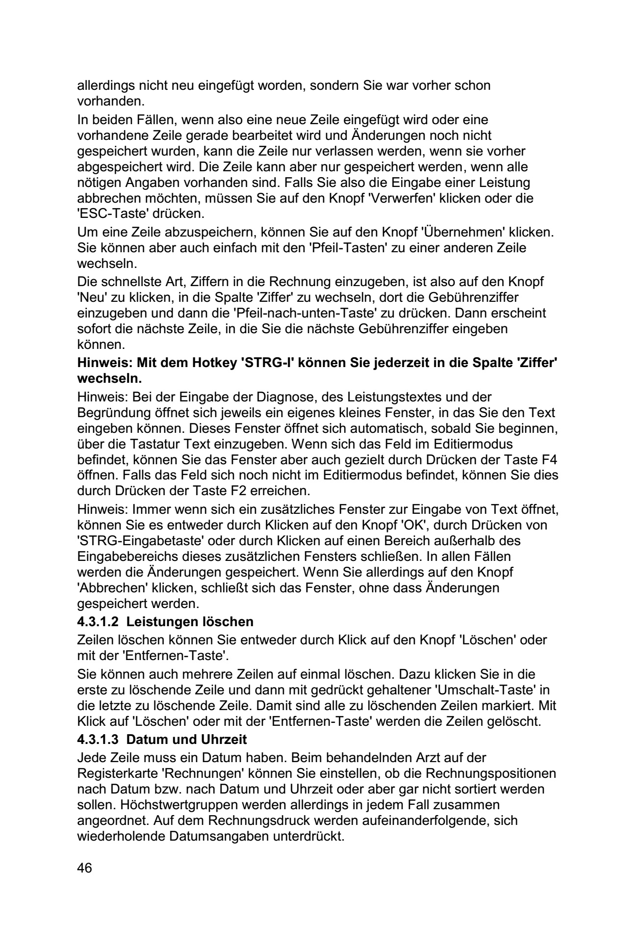 allerdings nicht eingefügt